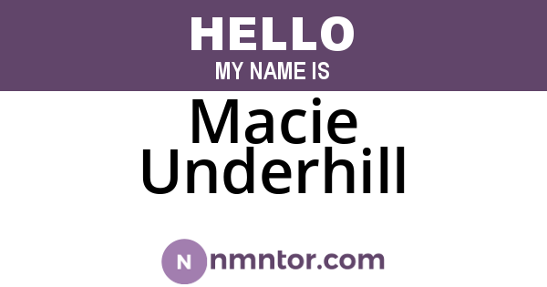 Macie Underhill
