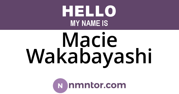 Macie Wakabayashi