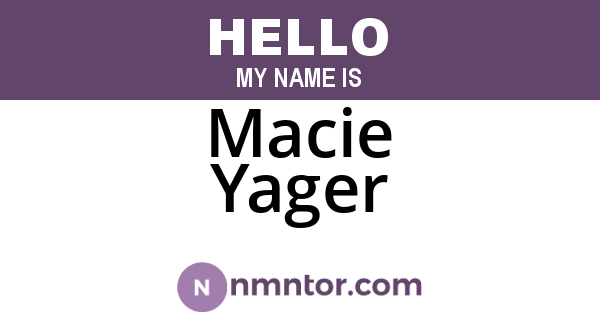 Macie Yager