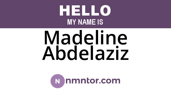 Madeline Abdelaziz