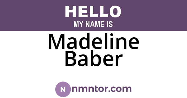 Madeline Baber
