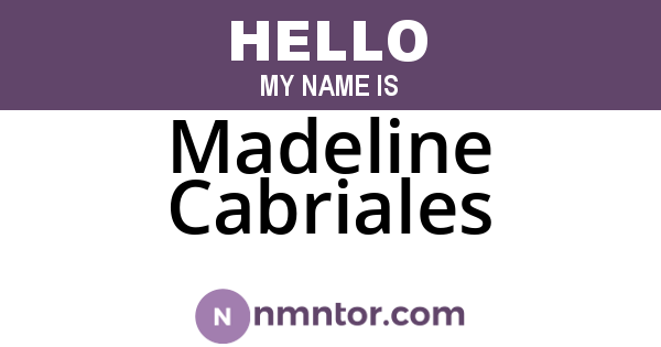 Madeline Cabriales