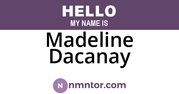Madeline Dacanay