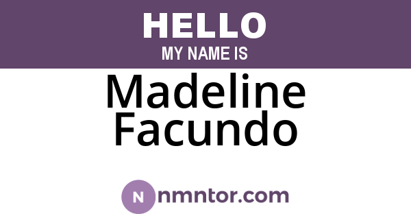 Madeline Facundo