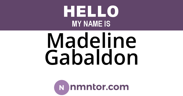 Madeline Gabaldon