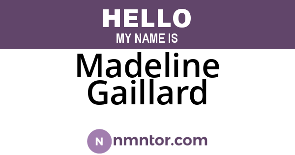 Madeline Gaillard