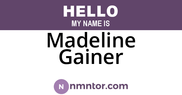Madeline Gainer