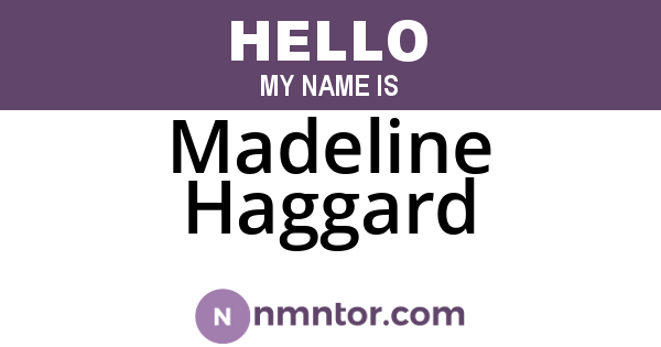 Madeline Haggard