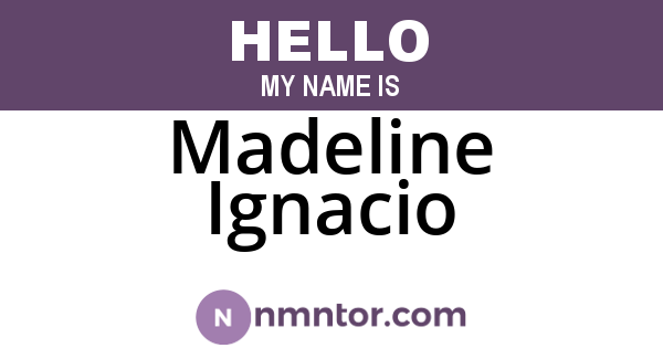Madeline Ignacio