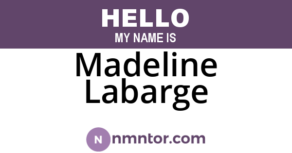 Madeline Labarge