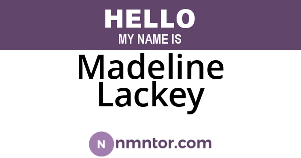 Madeline Lackey