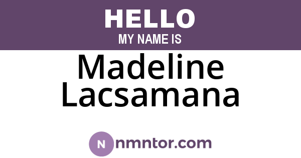 Madeline Lacsamana