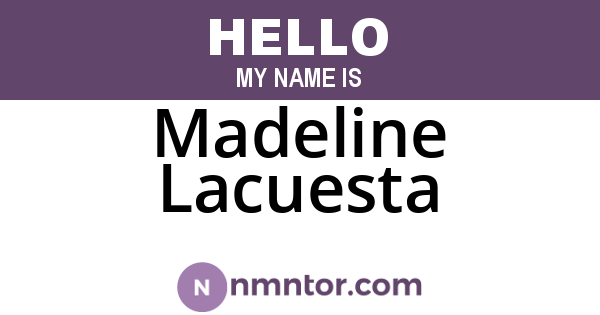 Madeline Lacuesta