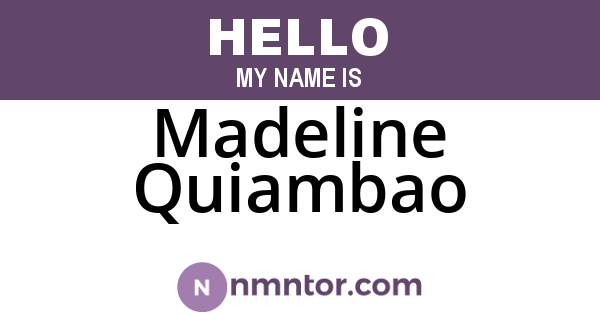 Madeline Quiambao