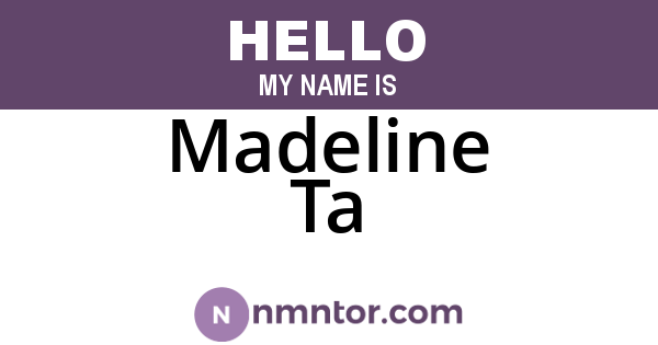 Madeline Ta