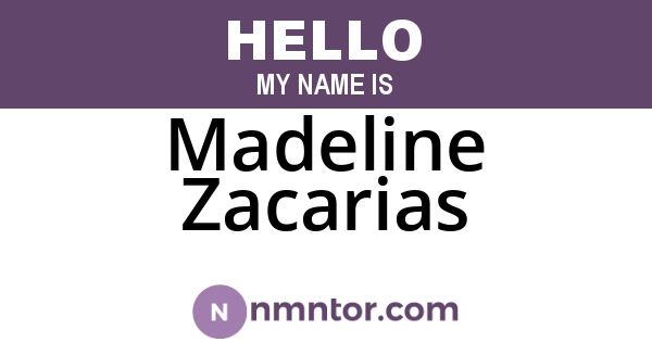 Madeline Zacarias