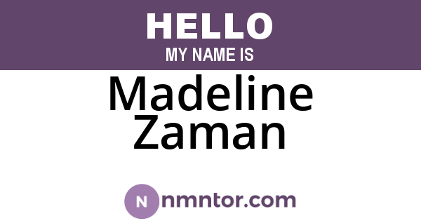 Madeline Zaman
