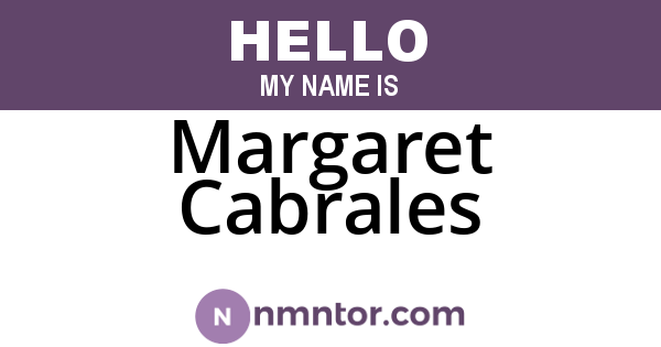 Margaret Cabrales