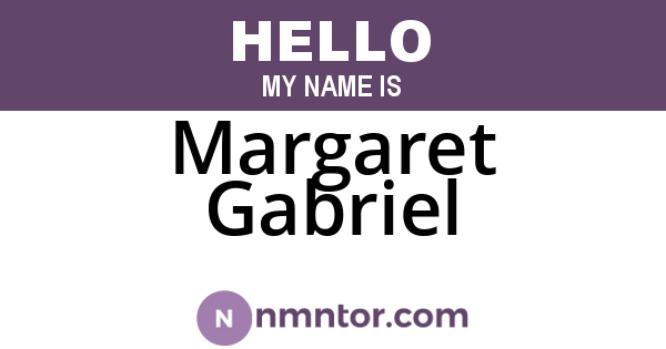 Margaret Gabriel