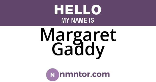 Margaret Gaddy