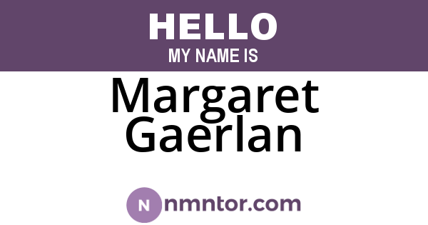Margaret Gaerlan