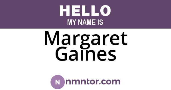 Margaret Gaines
