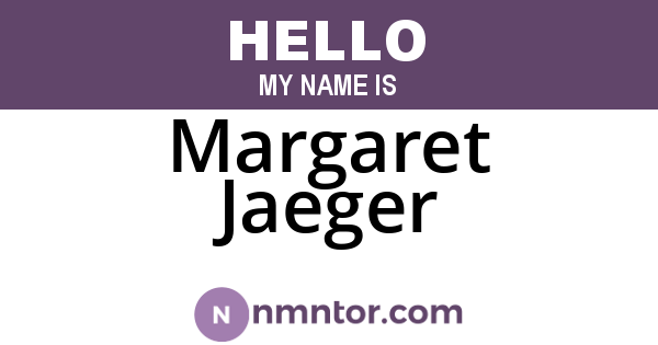 Margaret Jaeger