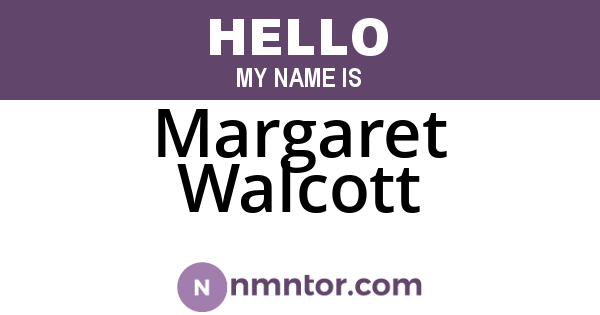 Margaret Walcott