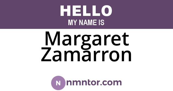 Margaret Zamarron