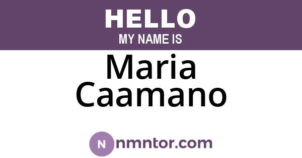 Maria Caamano