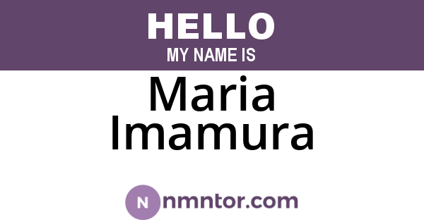 Maria Imamura