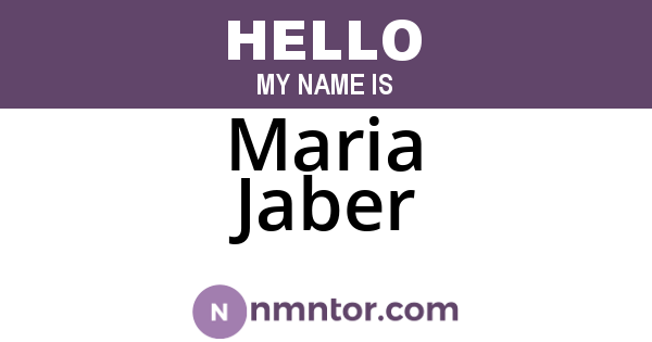 Maria Jaber