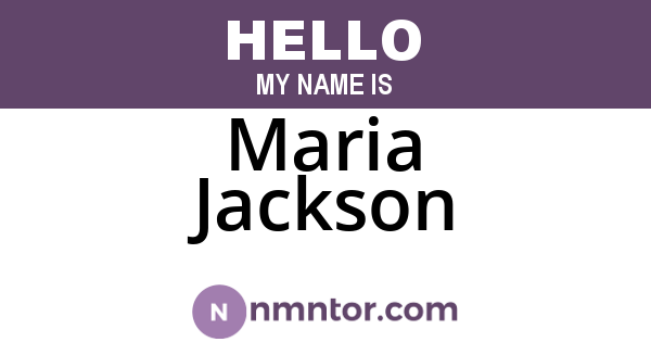 Maria Jackson