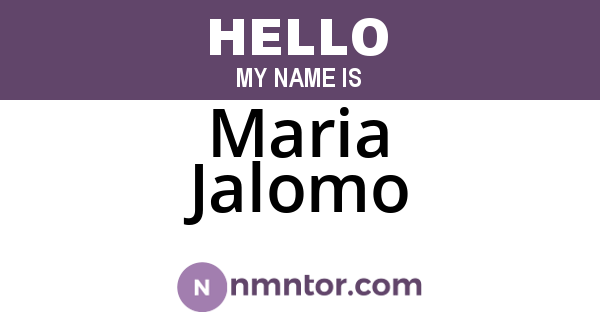 Maria Jalomo