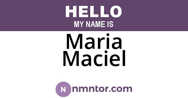 Maria Maciel