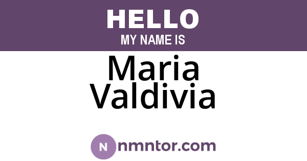 Maria Valdivia