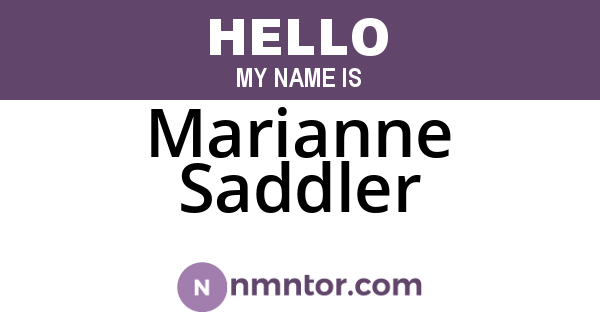 Marianne Saddler