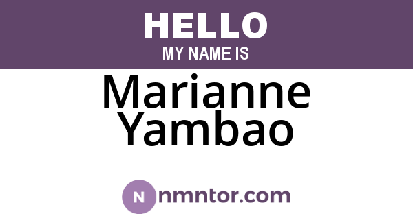 Marianne Yambao