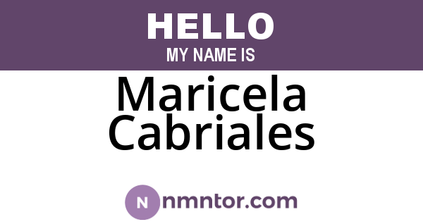 Maricela Cabriales