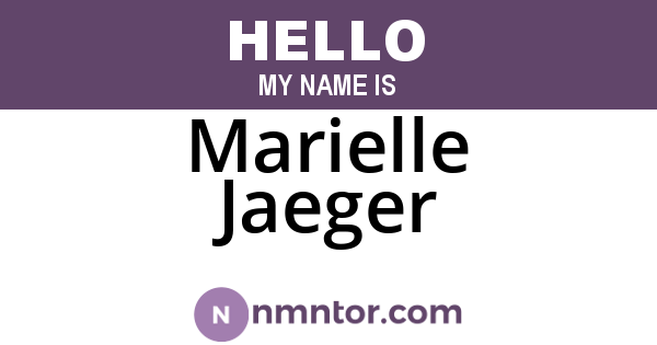 Marielle Jaeger