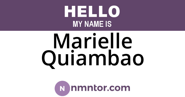 Marielle Quiambao