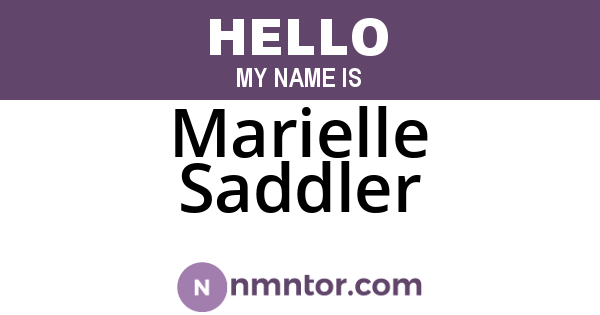 Marielle Saddler