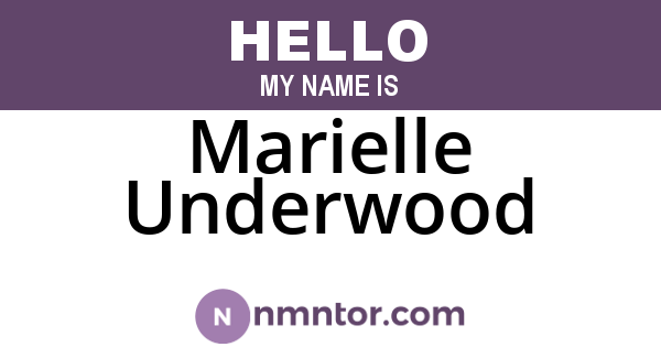 Marielle Underwood