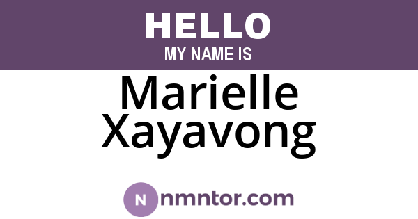 Marielle Xayavong
