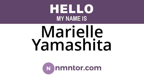 Marielle Yamashita