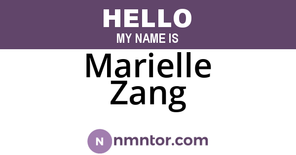 Marielle Zang