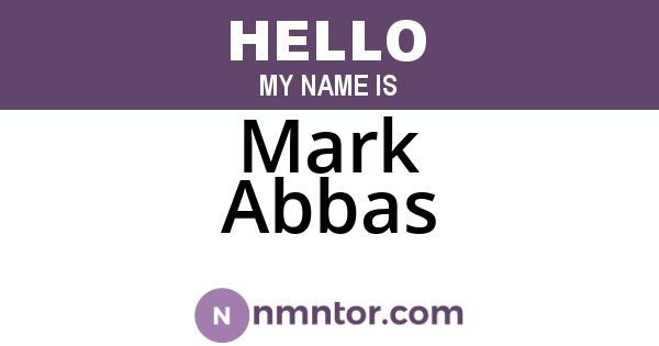 Mark Abbas