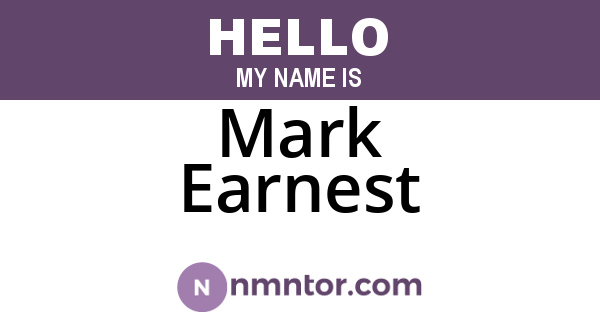 Mark Earnest