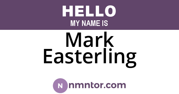 Mark Easterling