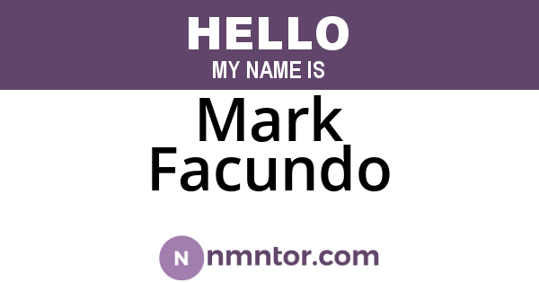 Mark Facundo